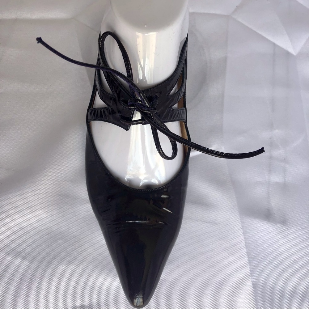 Ombeline black cherry patent leather Cuban heels - Picture 4 of 13